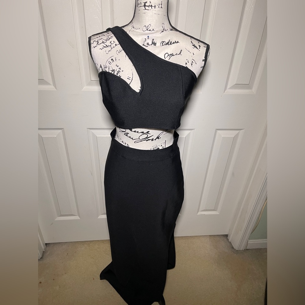 Worn Once Nasty Gal US 10 two piece bandage skirt set